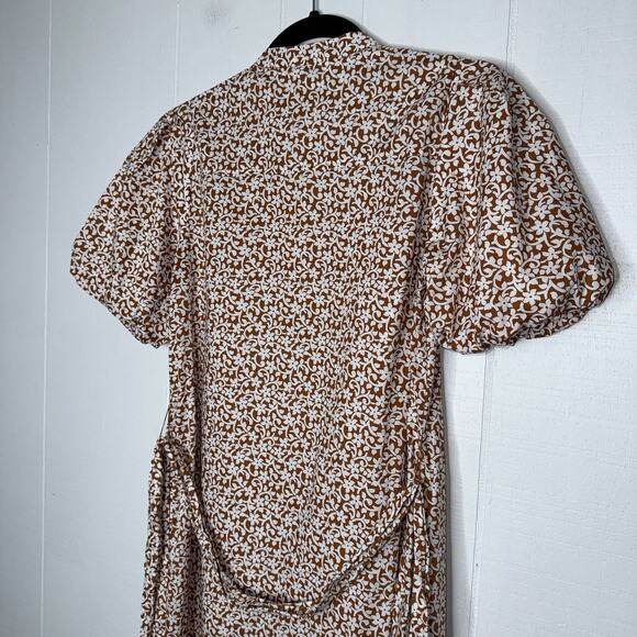 Boden Women’s Short Sleeve Shirt Dress Floral Puff Sleeve Size 4R - Picture 4 of 6